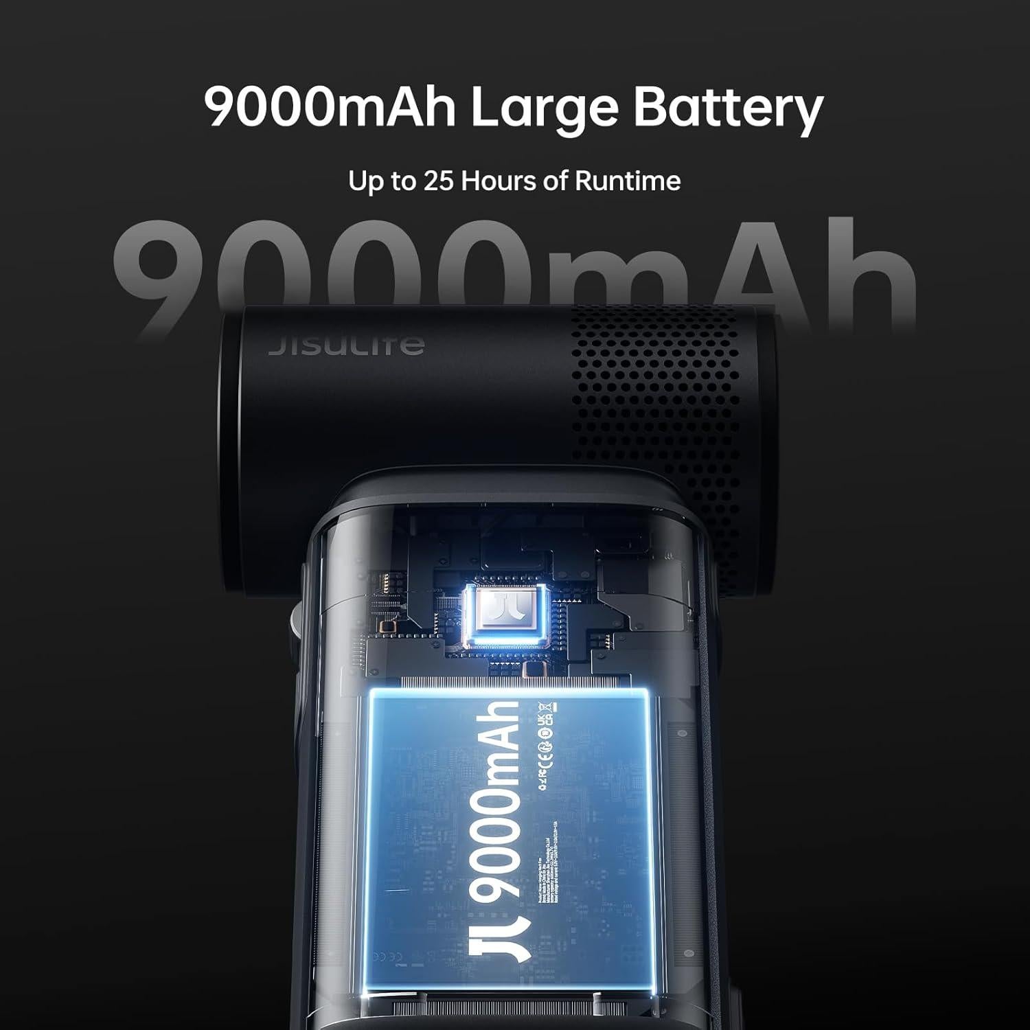 Ventilador Portátil JISULIFE Ultra2 9000mAh 100 Velocidades