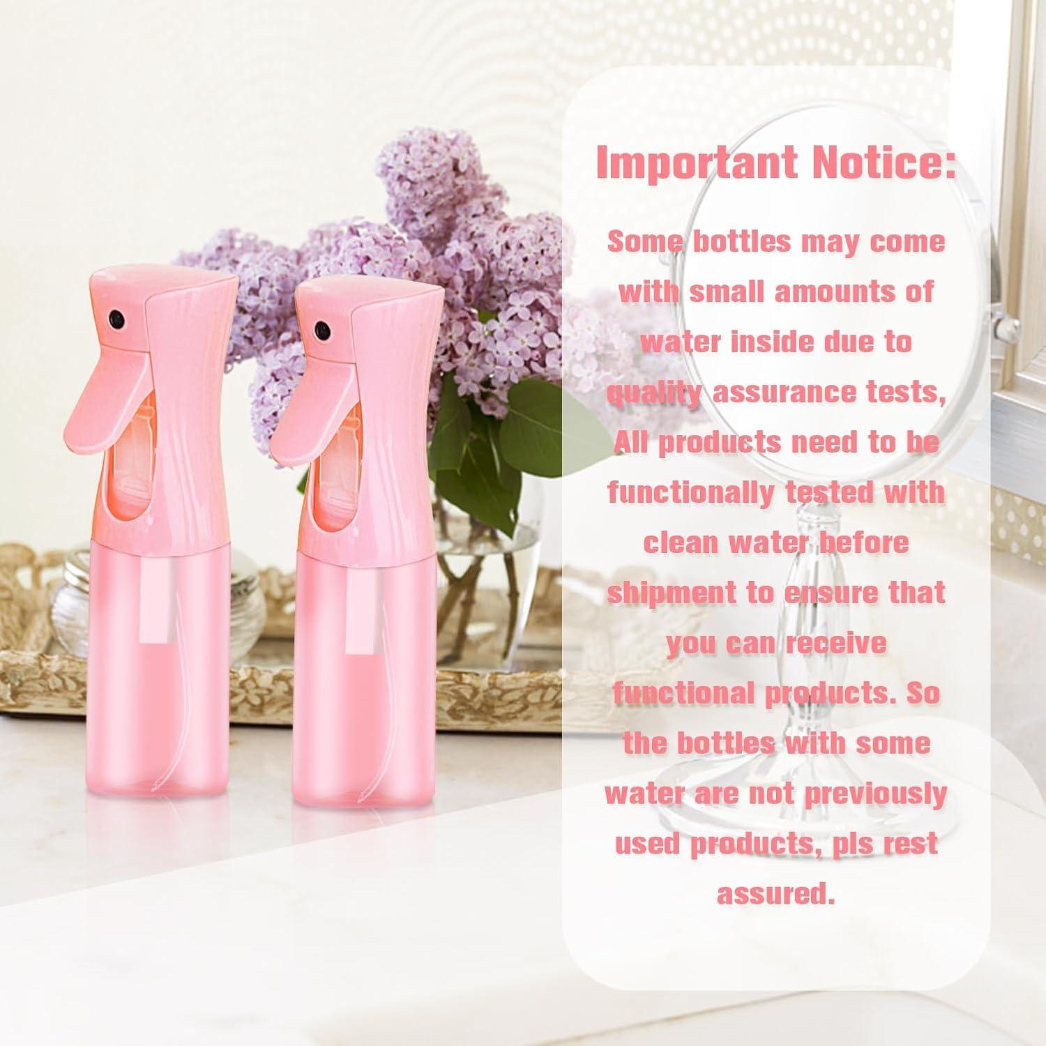 Botella de Spray Continua Leaflai 200ml Rosa para Cabello y Jardinería