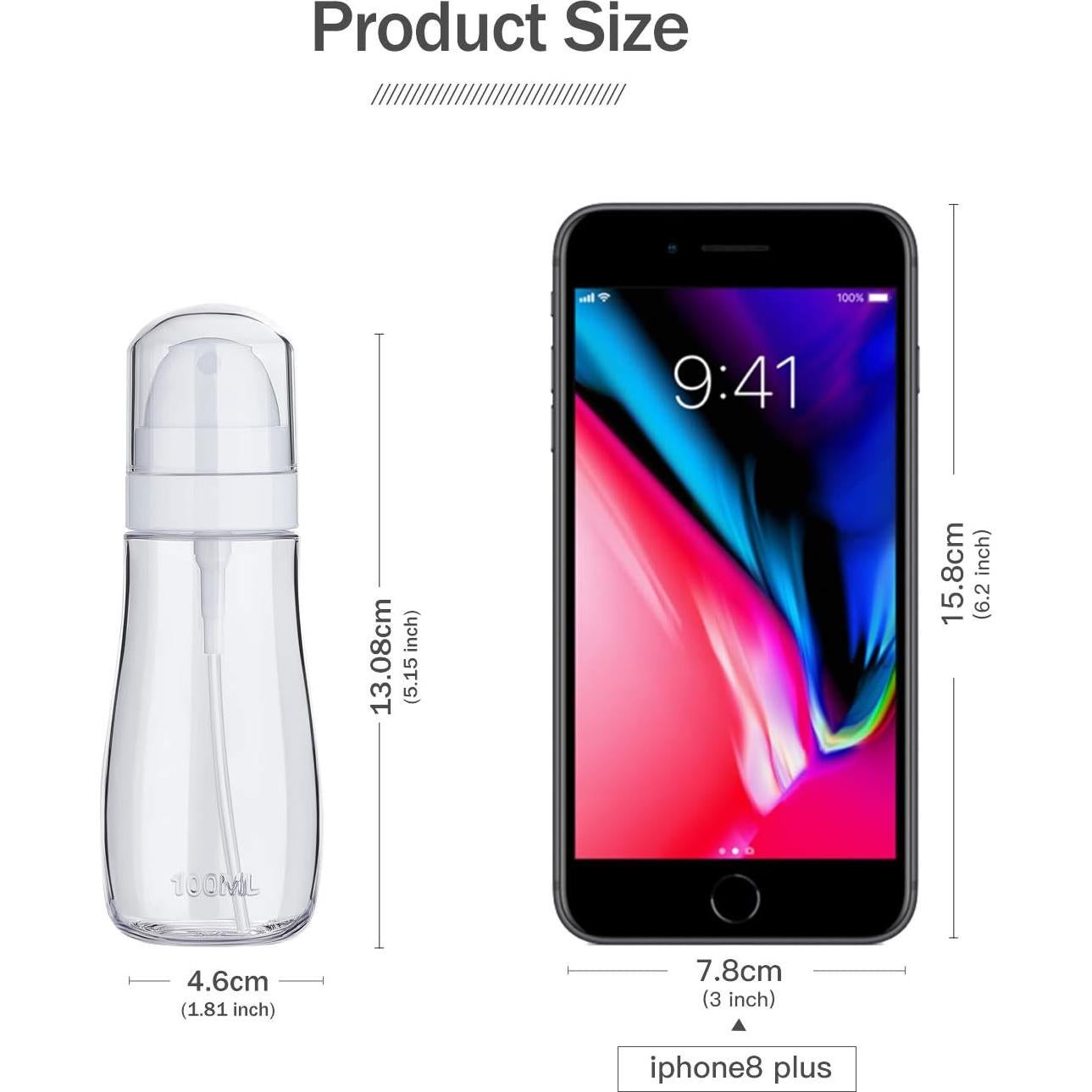 Botellas de Spray Reutilizables Yolaist 100ml - 2 Paquete