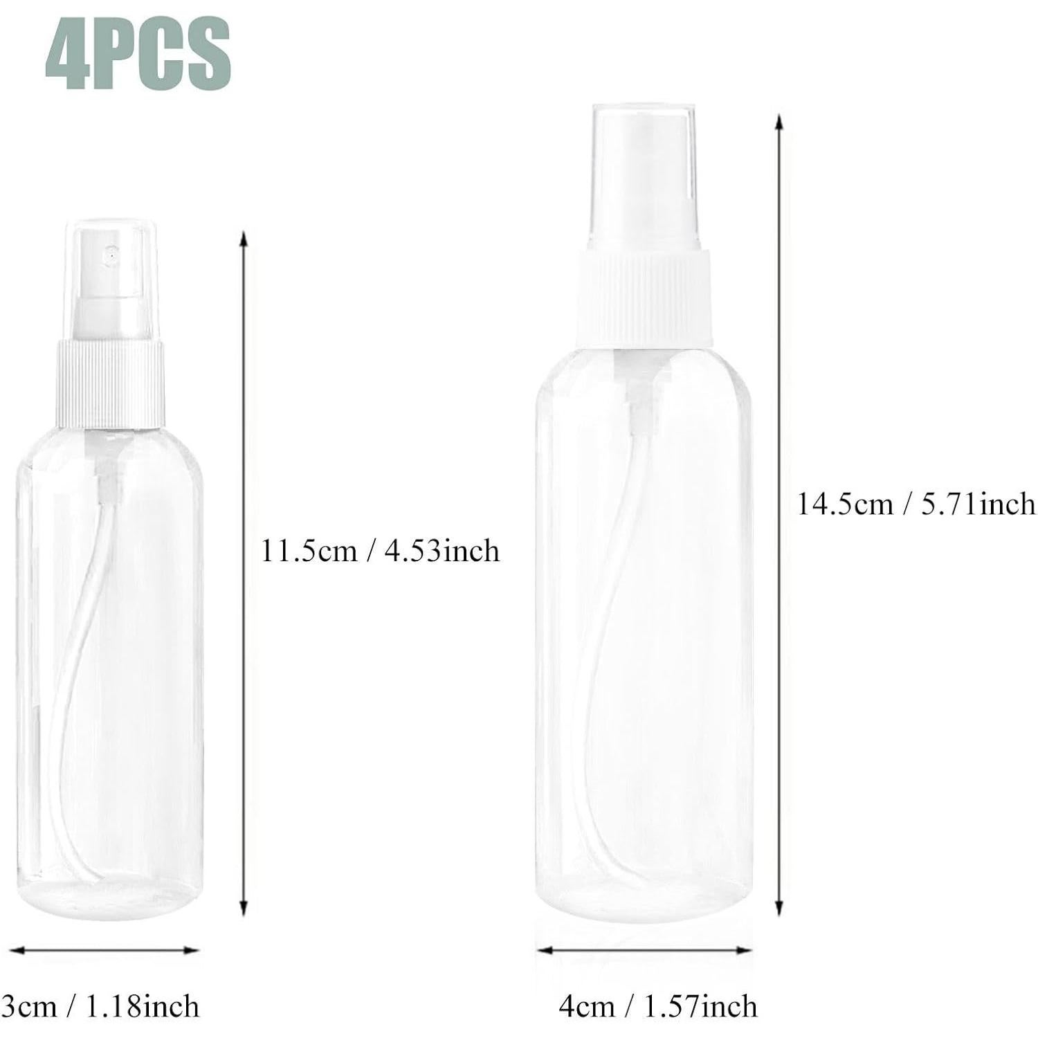Set de Botellas de Spray HAALII 4 Piezas 50ml y 100ml