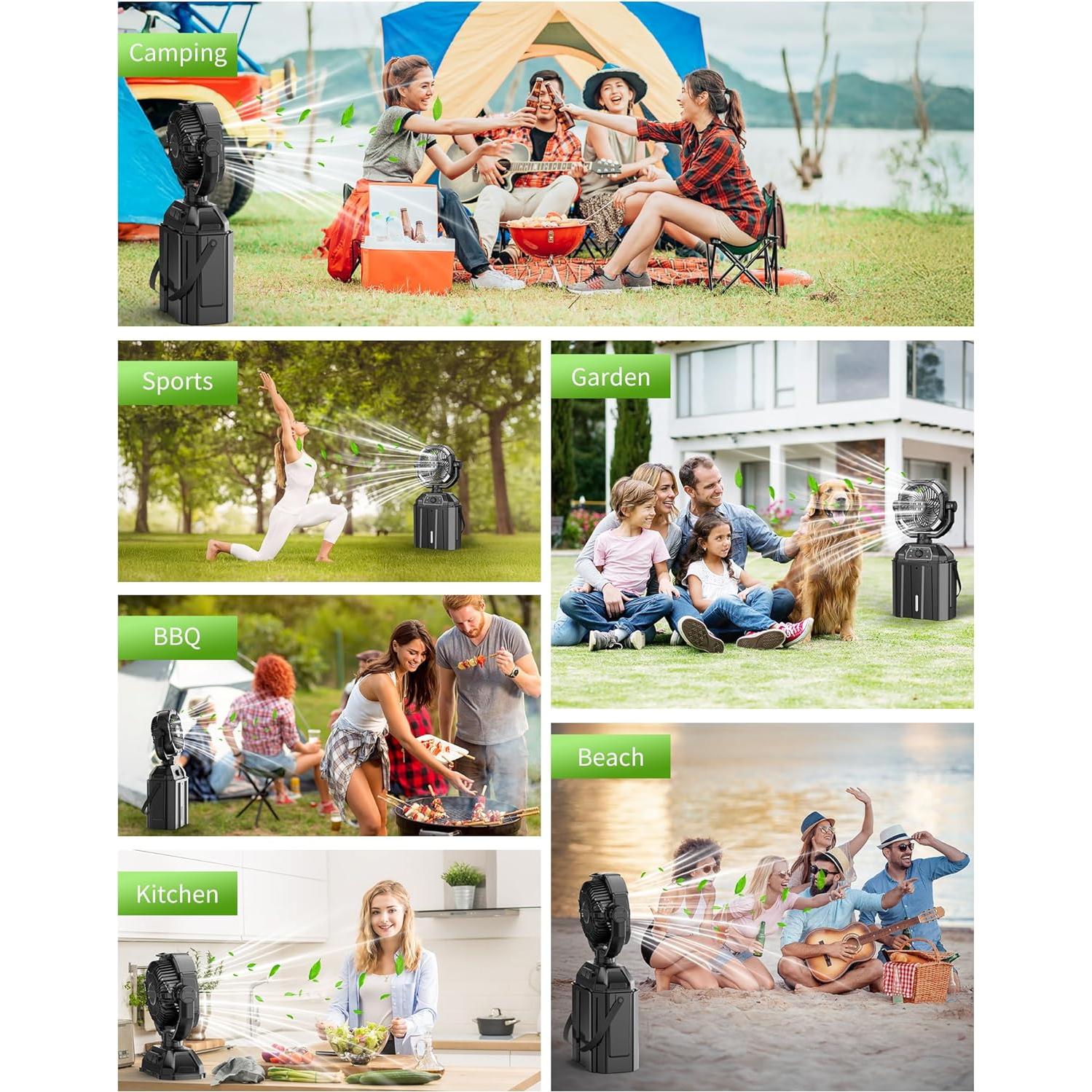 Ventilador de Nebulización Kocyare hw-003 25000mAh Oscilante