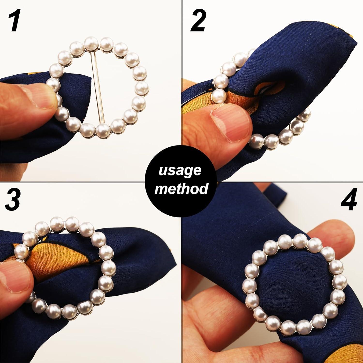 Paquete de 8 Anillos para Bufanda Atarasia - Clips Premium Oro/Plata