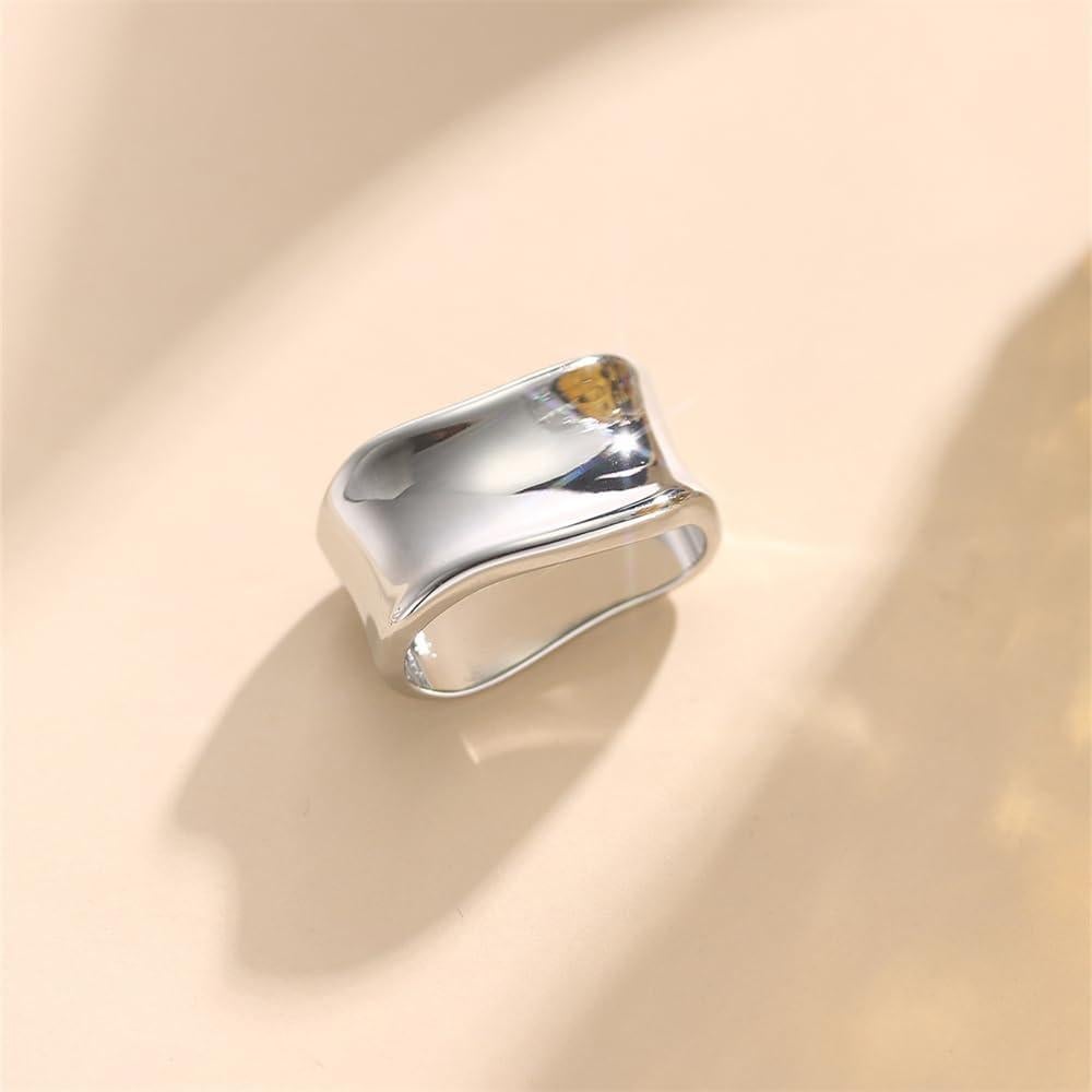 Anillo Broche de Bufanda Dainty Plata para Mujeres - Accesorio Minimalista
