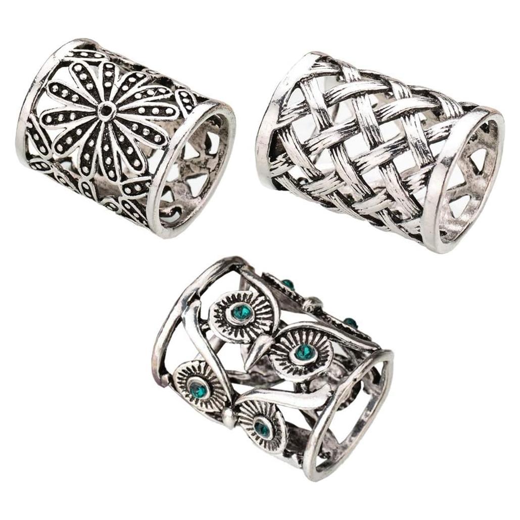 Hebillas de Bufanda Joyci 3 Piezas Metal Dorado Plateado