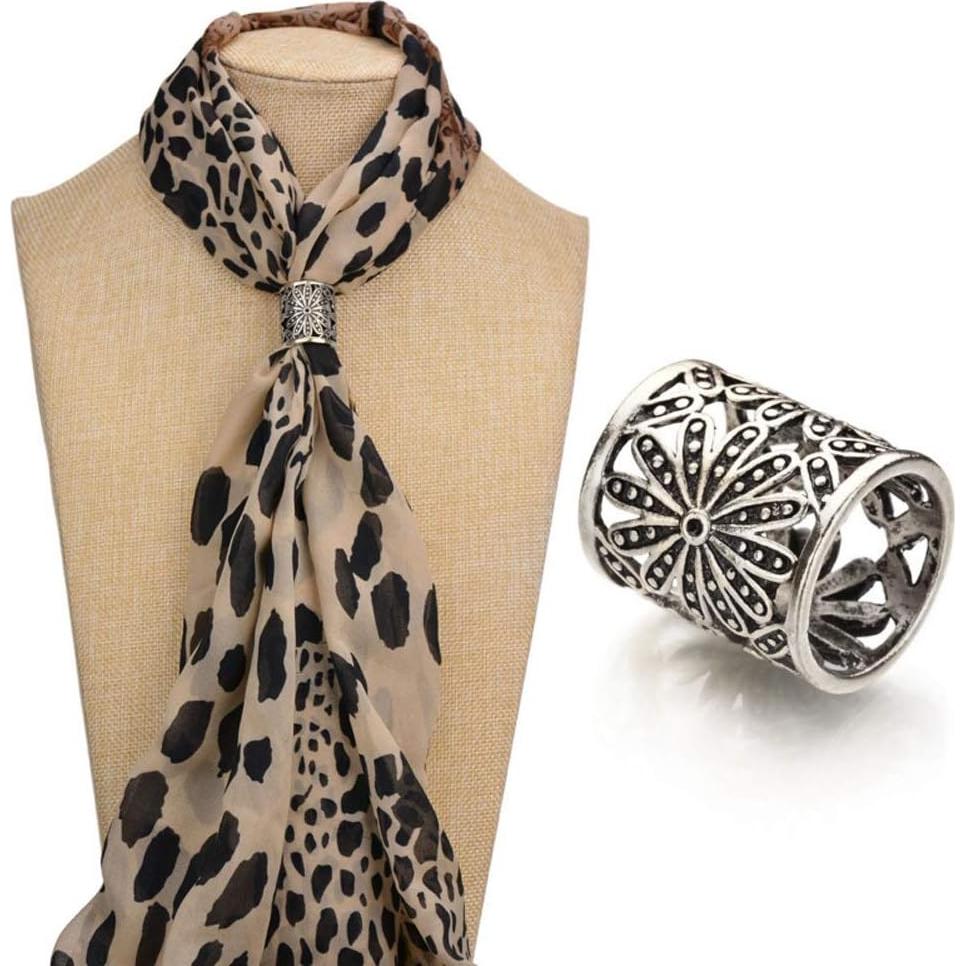 Hebillas de Bufanda Joyci 3 Piezas Metal Dorado Plateado