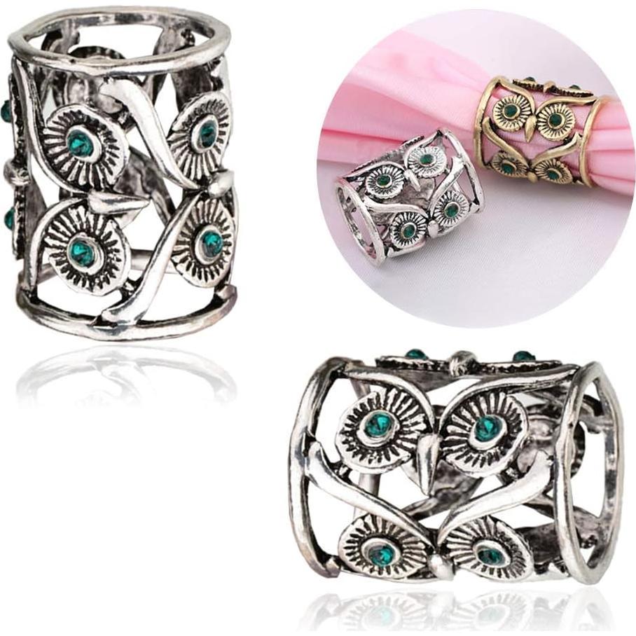 Hebillas de Bufanda Joyci 3 Piezas Metal Dorado Plateado