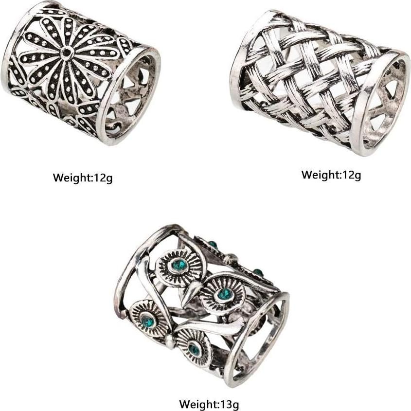 Hebillas de Bufanda Joyci 3 Piezas Metal Dorado Plateado