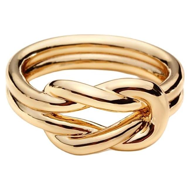 Anillo Broche de Bufanda de Seda Dainty Infinito Amor Tamaño 8