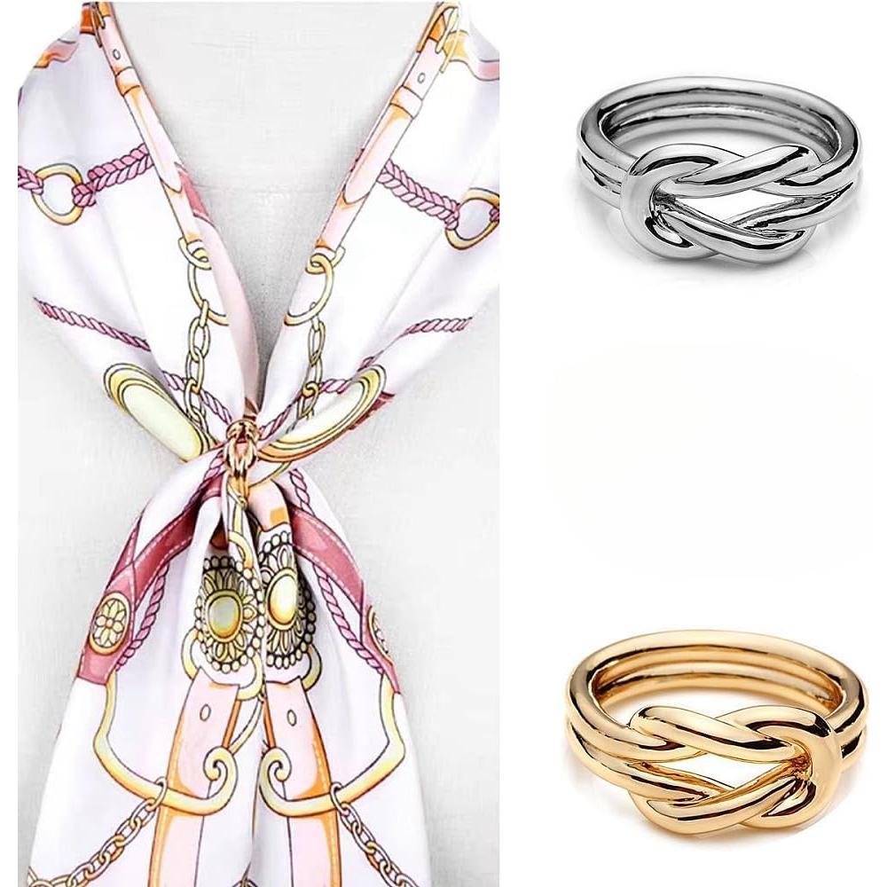 Anillo Broche de Bufanda de Seda Dainty Infinito Amor Tamaño 8