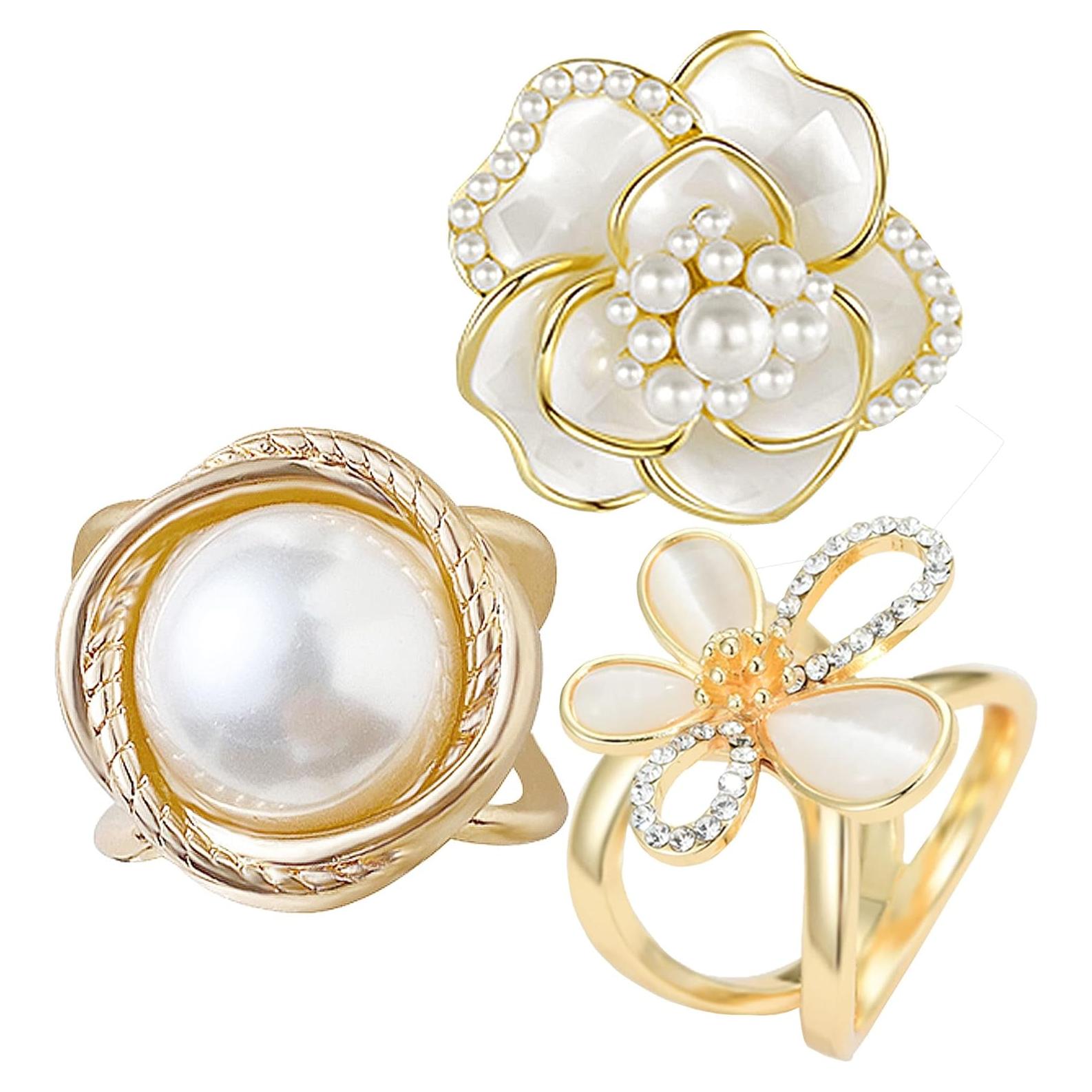 Hebillas para Bufandas de Seda Hioyiwse - 3 Estilos, 45g