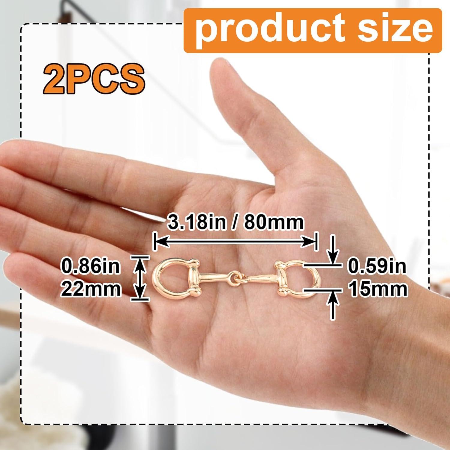 Hebillas de Seda Horsebit Joez para Bufandas - 2 Pcs Oro y Plata