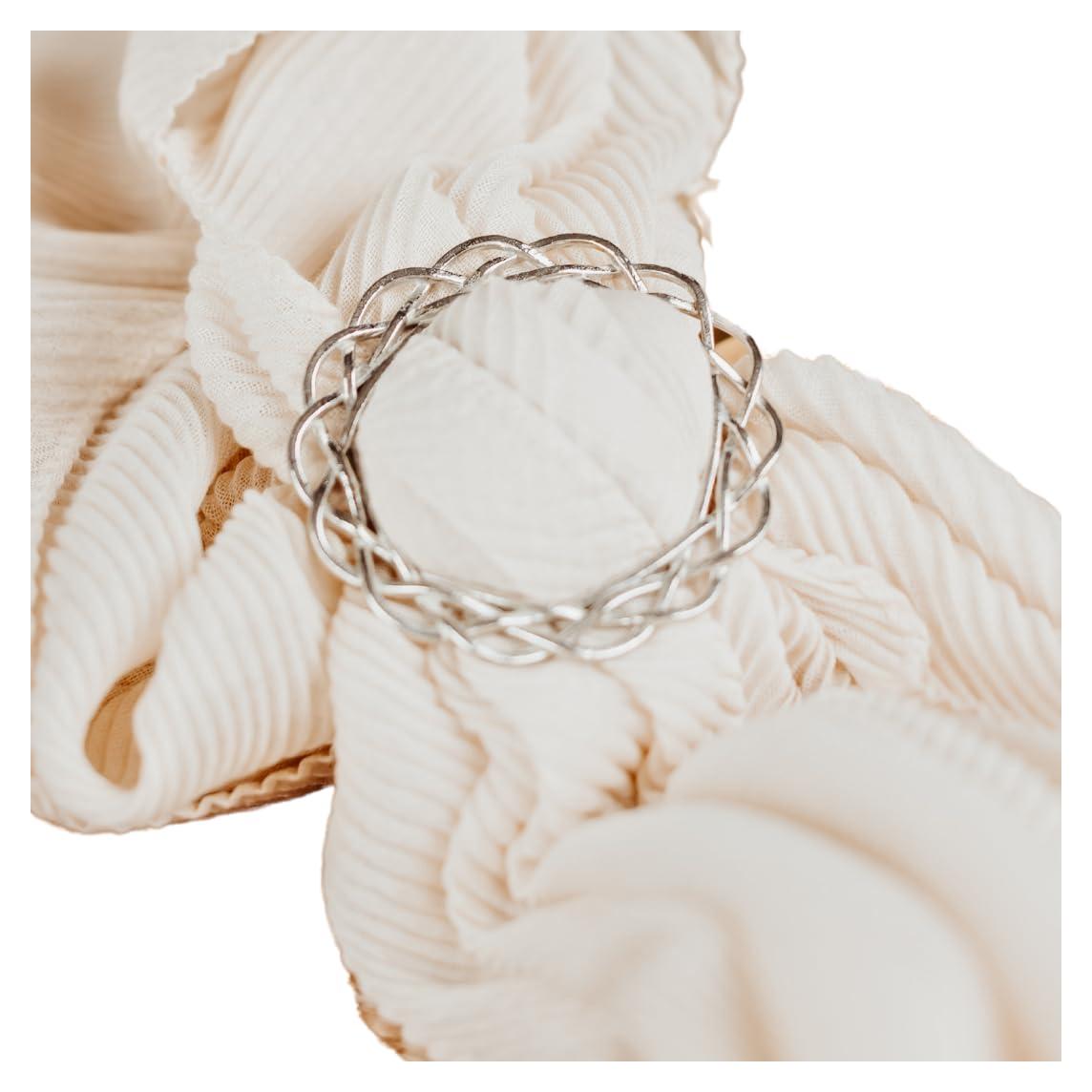 Anillo de bufanda grande de peltre hecho a mano - House of Morgan