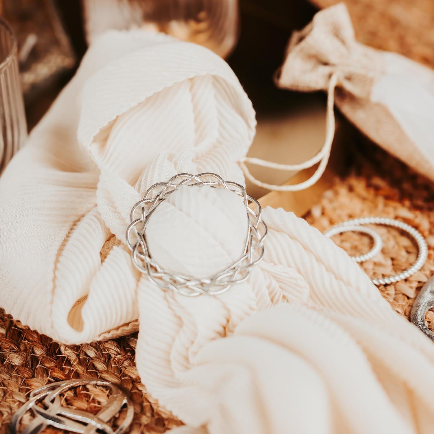 Anillo de bufanda grande de peltre hecho a mano - House of Morgan