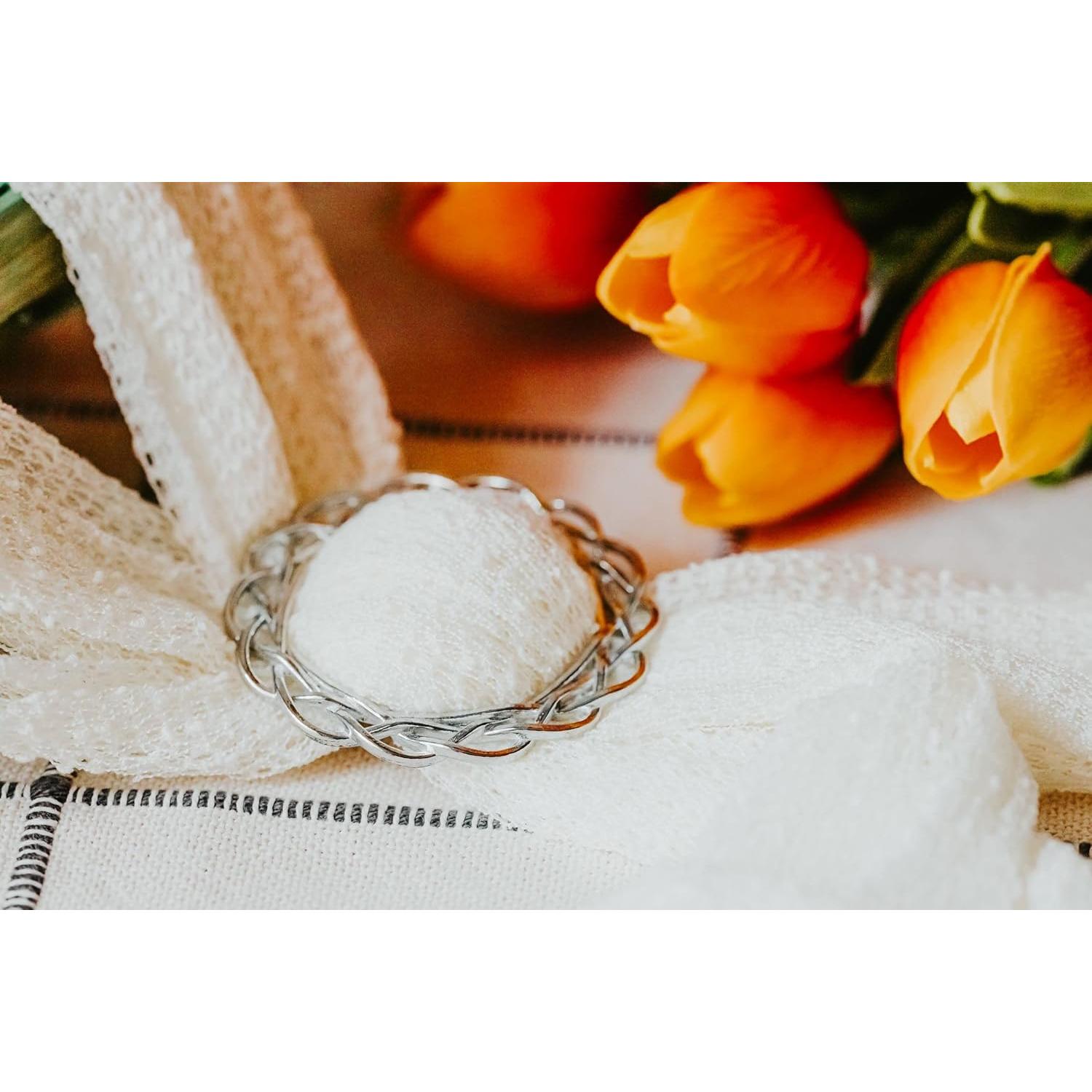 Anillo de bufanda grande de peltre hecho a mano - House of Morgan