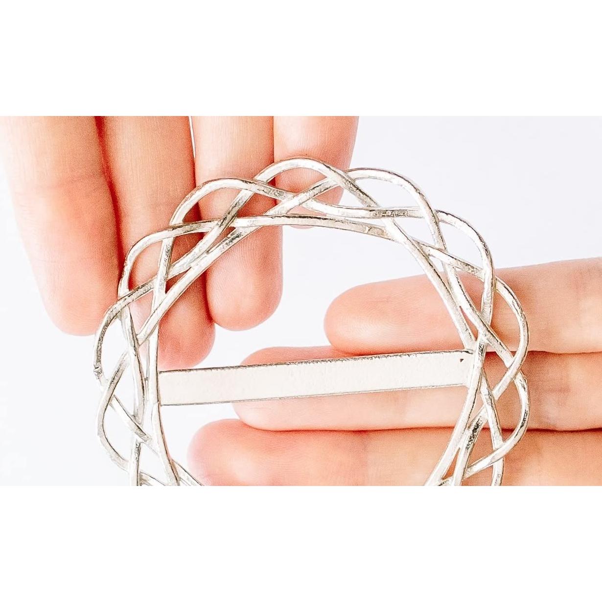 Anillo de bufanda grande de peltre hecho a mano - House of Morgan