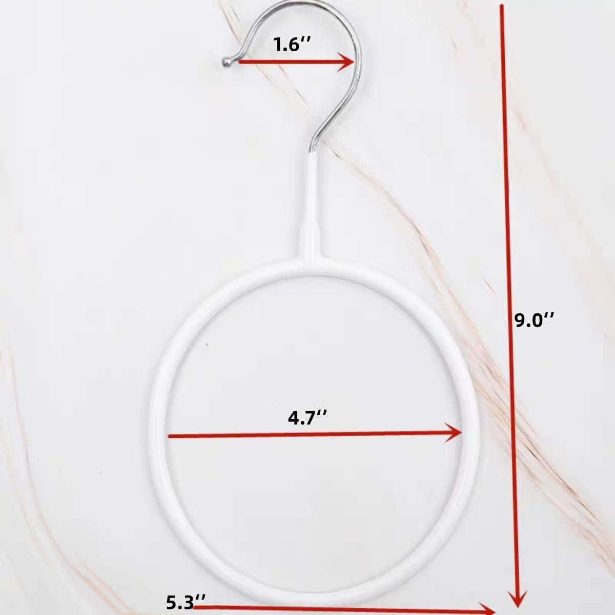 Organizador de Perchas Joyindecor para Bufandas y Cinturones - 8 Piezas Antideslizante Blanco