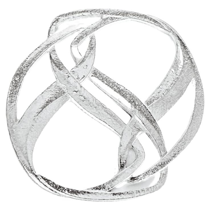 Anillo de Bufanda Infinita de Estaño Hecho a Mano - Clip Metal