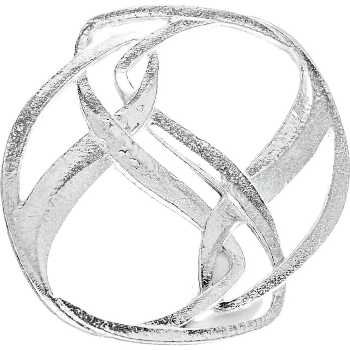 Anillo de Bufanda Infinita de Estaño Hecho a Mano - Clip Metal