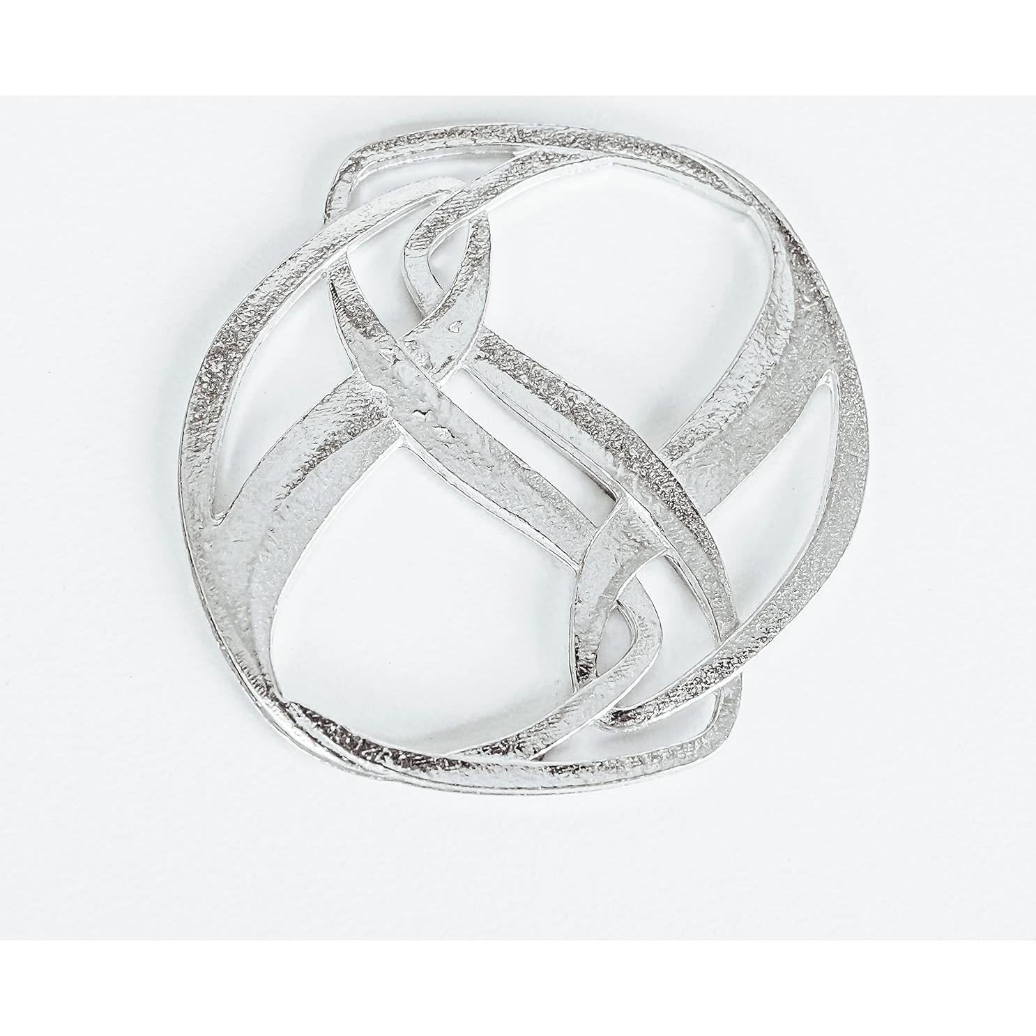 Anillo de Bufanda Infinita de Estaño Hecho a Mano - Clip Metal