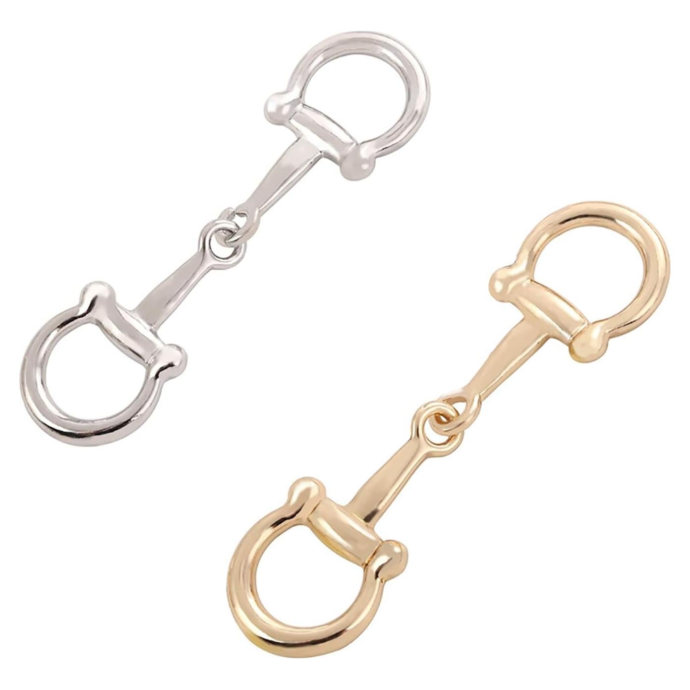 Anillos para Bufanda de Seda YLYSLFC 2 Pcs Oro y Plata