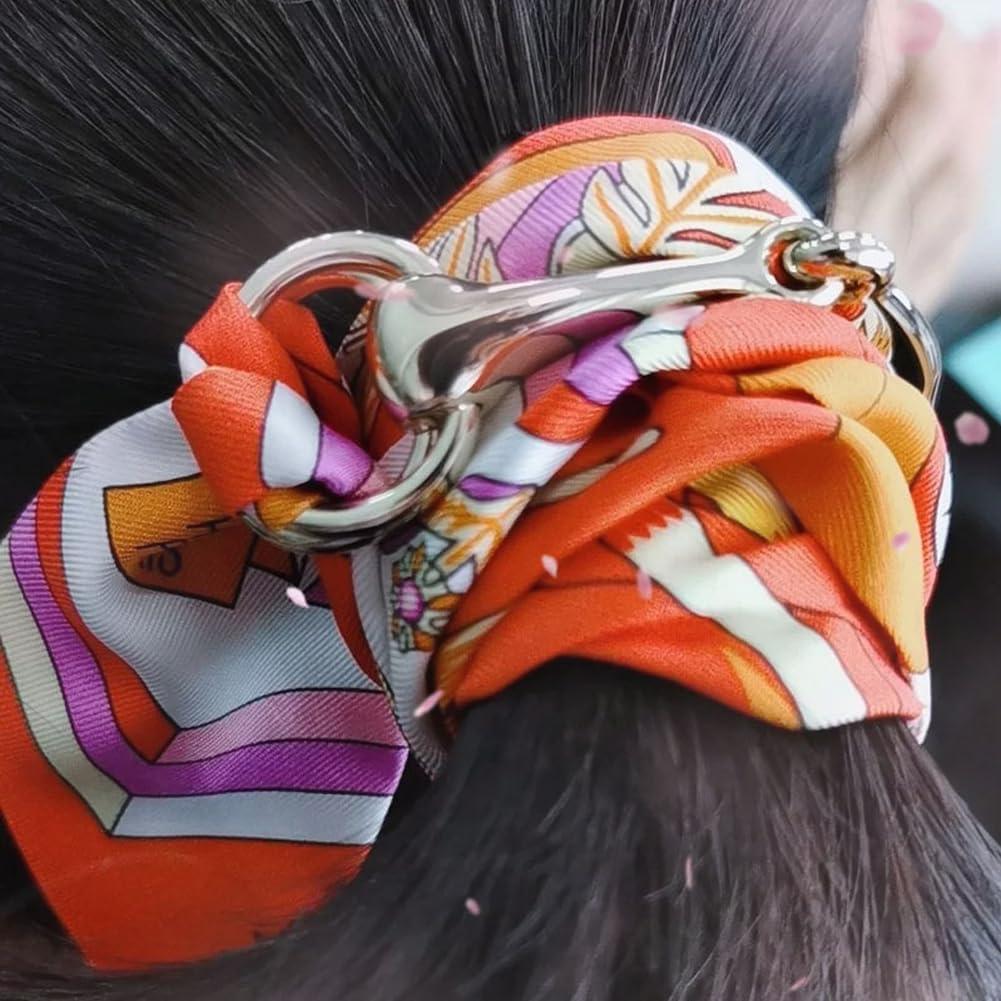 Anillos para Bufanda de Seda YLYSLFC 2 Pcs Oro y Plata