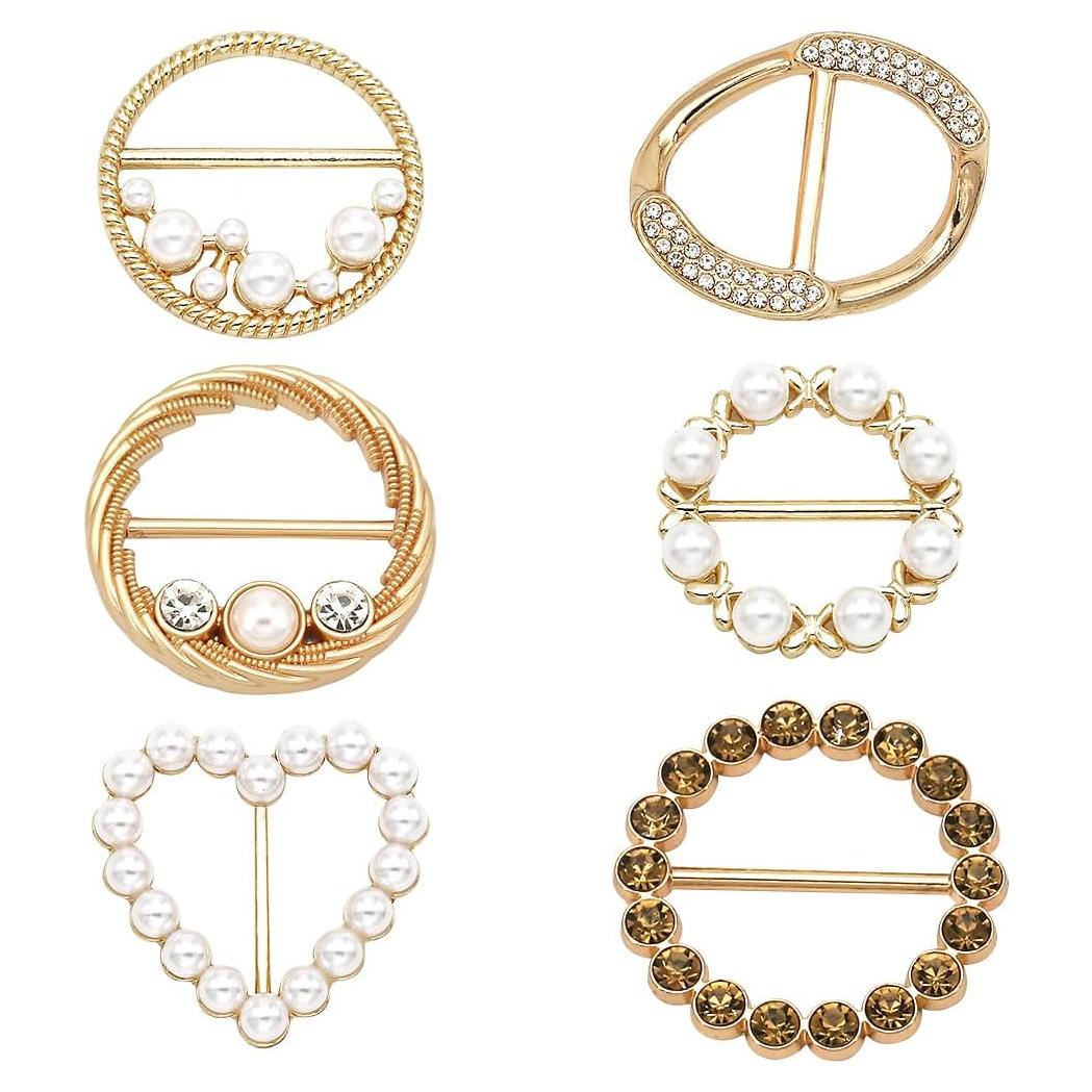 Clip de bufanda y camiseta 6 piezas Multicolor para mujeres