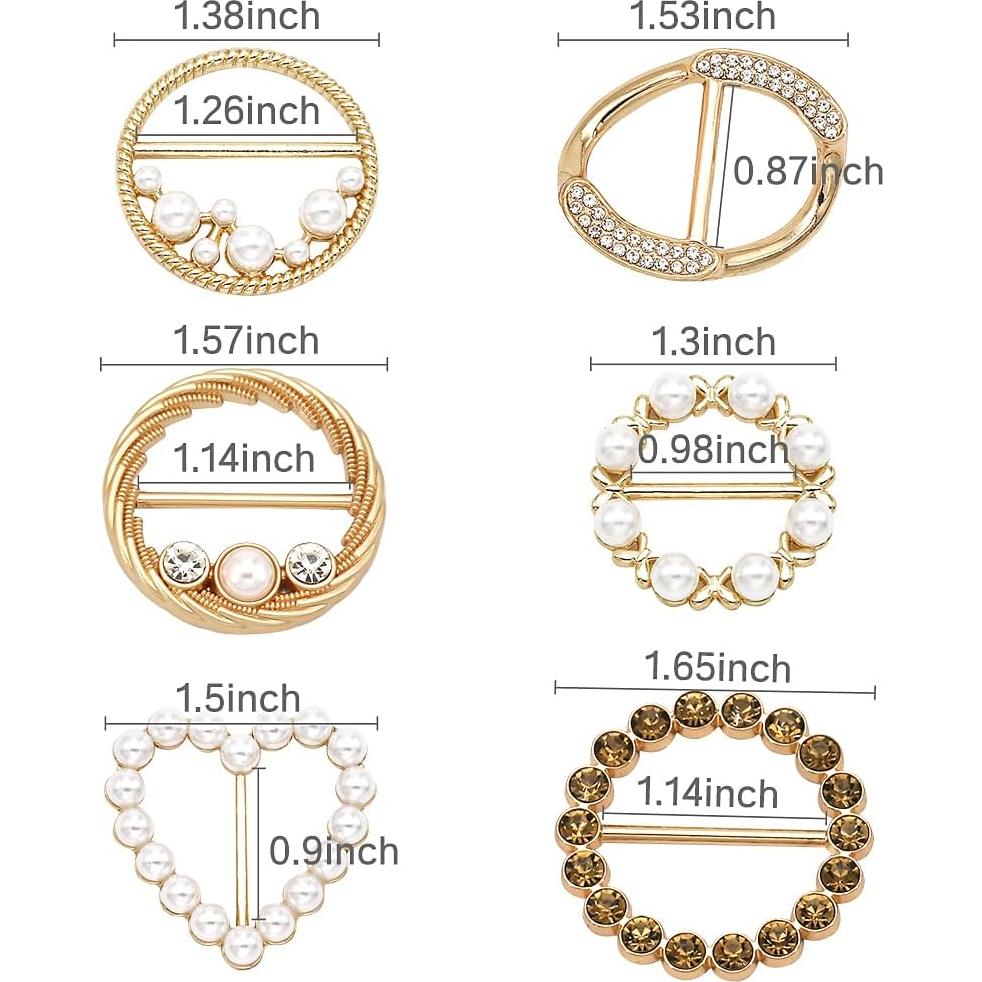 Clip de bufanda y camiseta 6 piezas Multicolor para mujeres