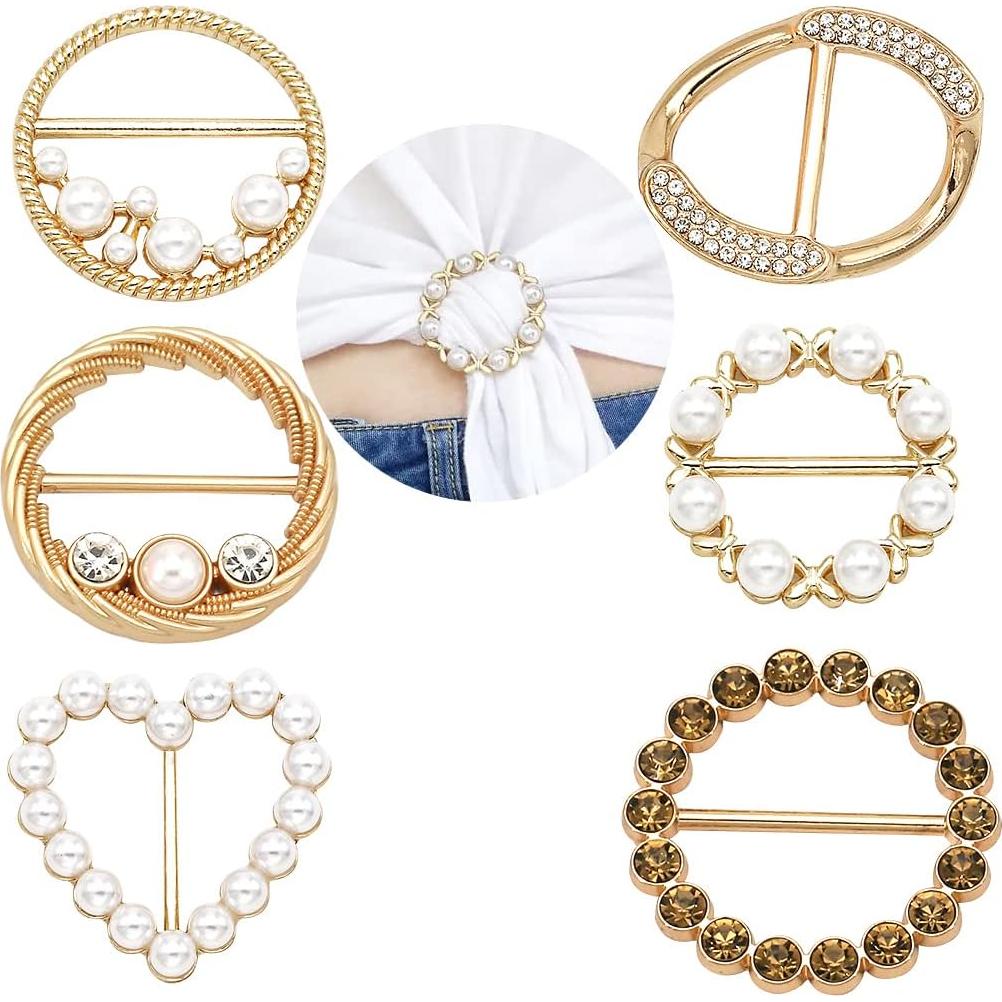 Clip de bufanda y camiseta 6 piezas Multicolor para mujeres