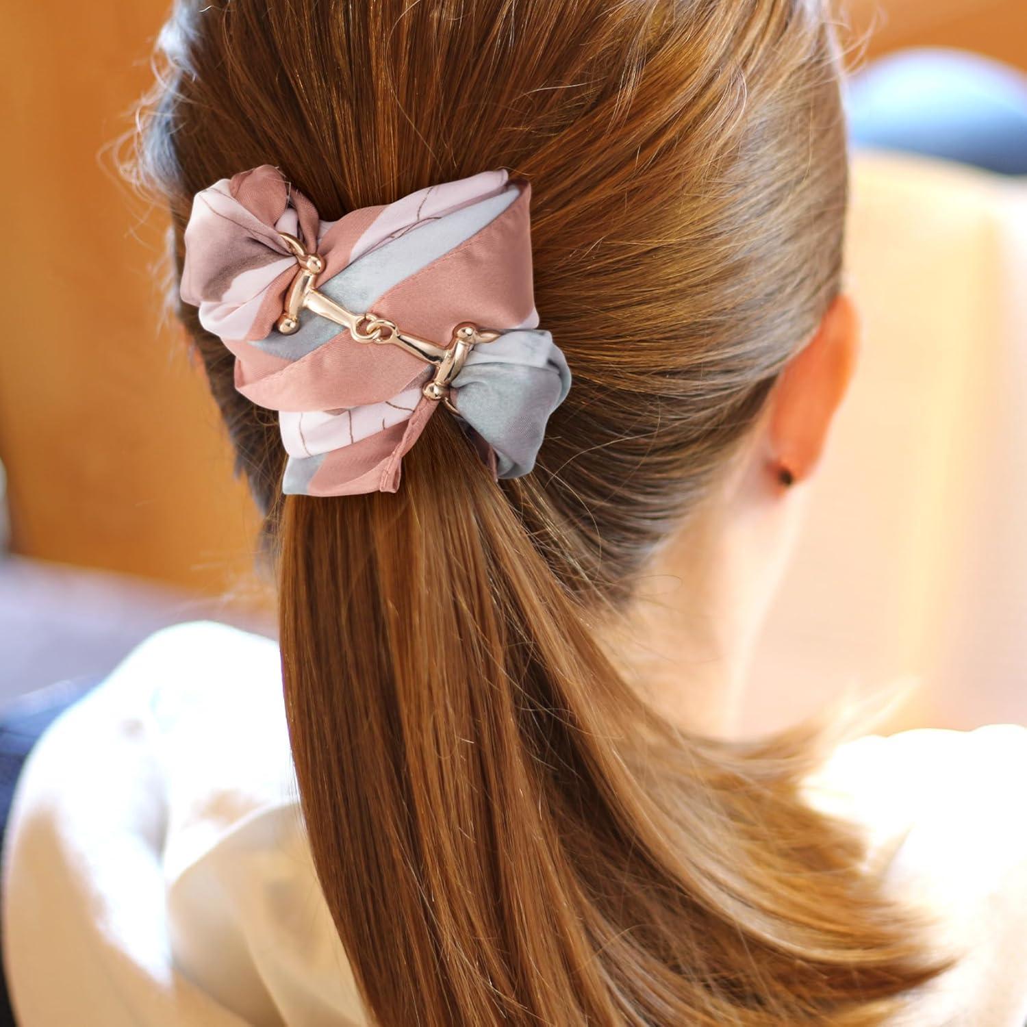 Anillo de Bufanda Joez Dorado de Seda para Mujeres - Clip Elegante