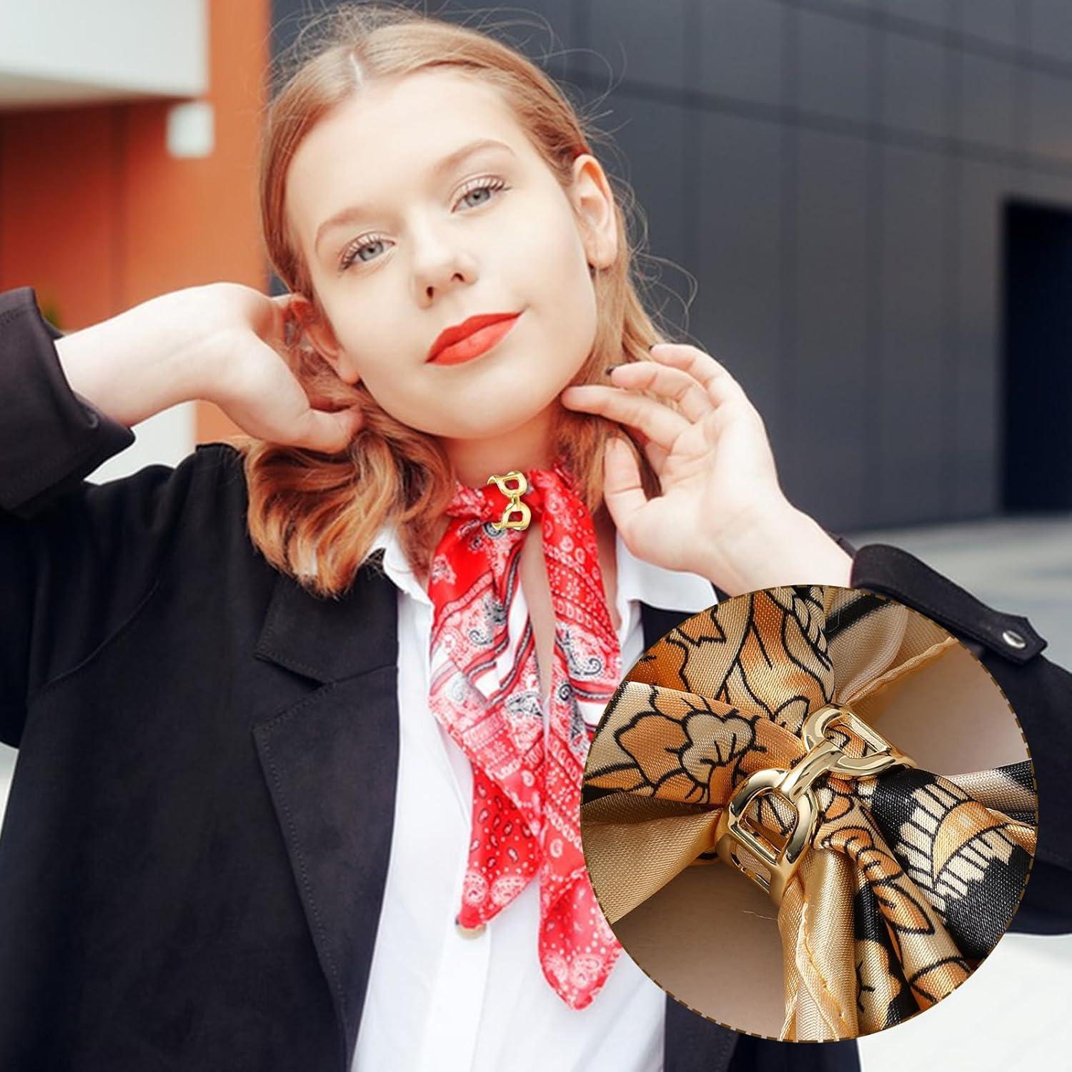 2 Pcs Anillo de Bufanda Piriuuo Oro y Plata para Mujeres