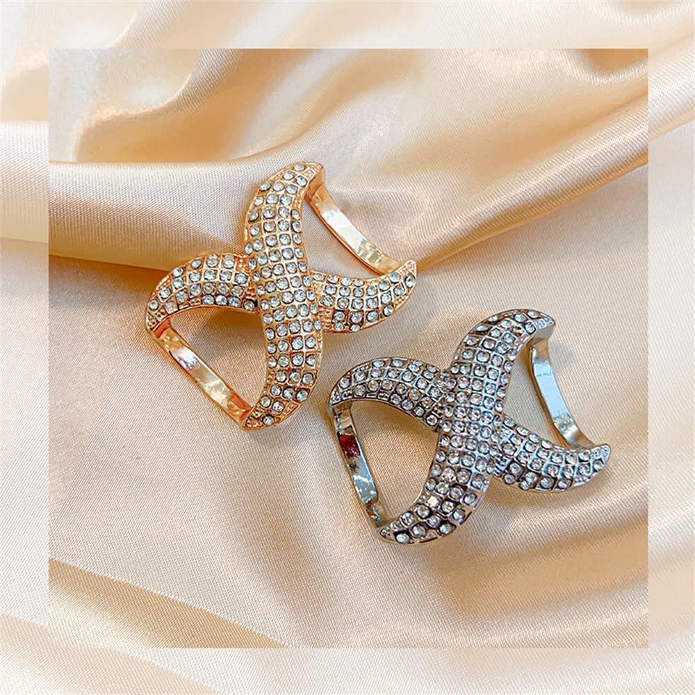 Anillo Broche de Bufanda de Seda Infinito Oro Rosa y Plata