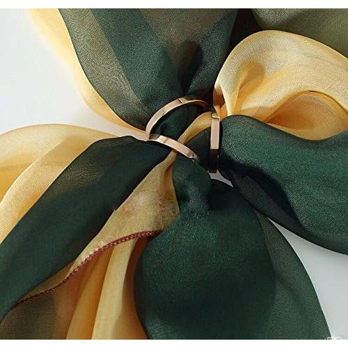 2 Anillos de Bufanda Dorado y Plateado para Mujeres