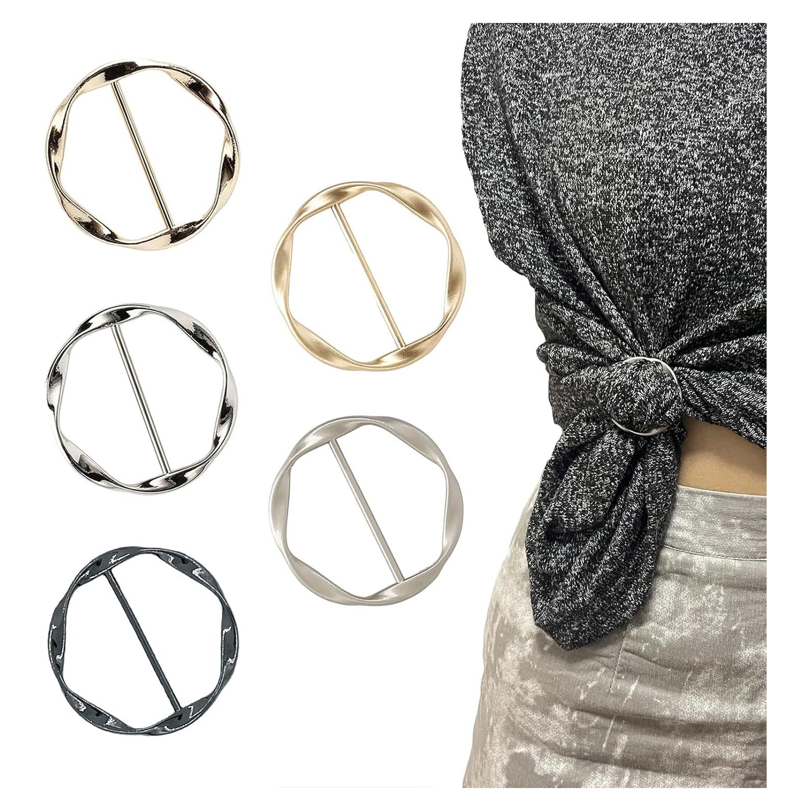 5 Clips para Bufandas y Ropa DHATMYC - Metal Decorativo