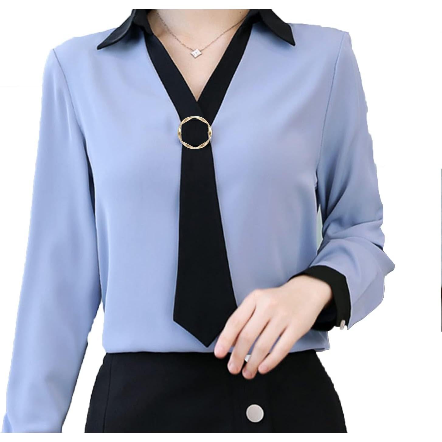 2 Clips de Bufanda Redondos para Mujeres - Oro y Plata