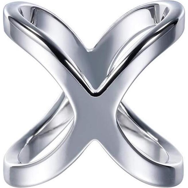 Anillos de Bufanda UPSTORE en Forma de X Oro y Plata 2PCS