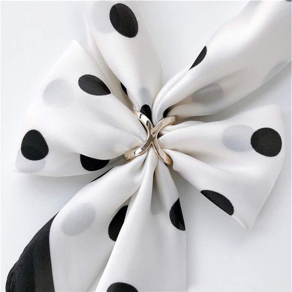 Anillos de Bufanda UPSTORE en Forma de X Oro y Plata 2PCS