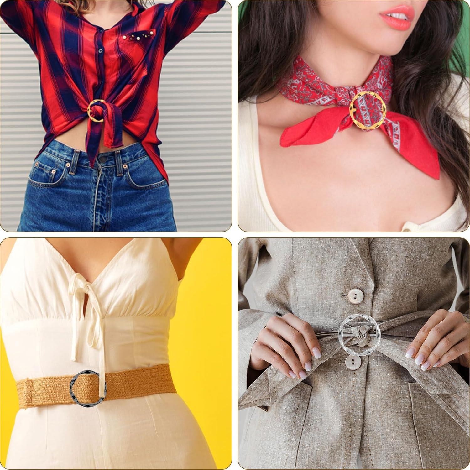 5 Clips de Anillo para Bufanda Mikovivi - Metal Aleación 4.2cm