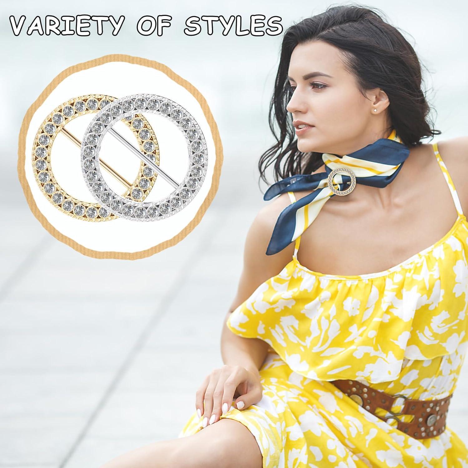 Clips de Camiseta con Strass KALIONE - 4 Piezas Decorativas