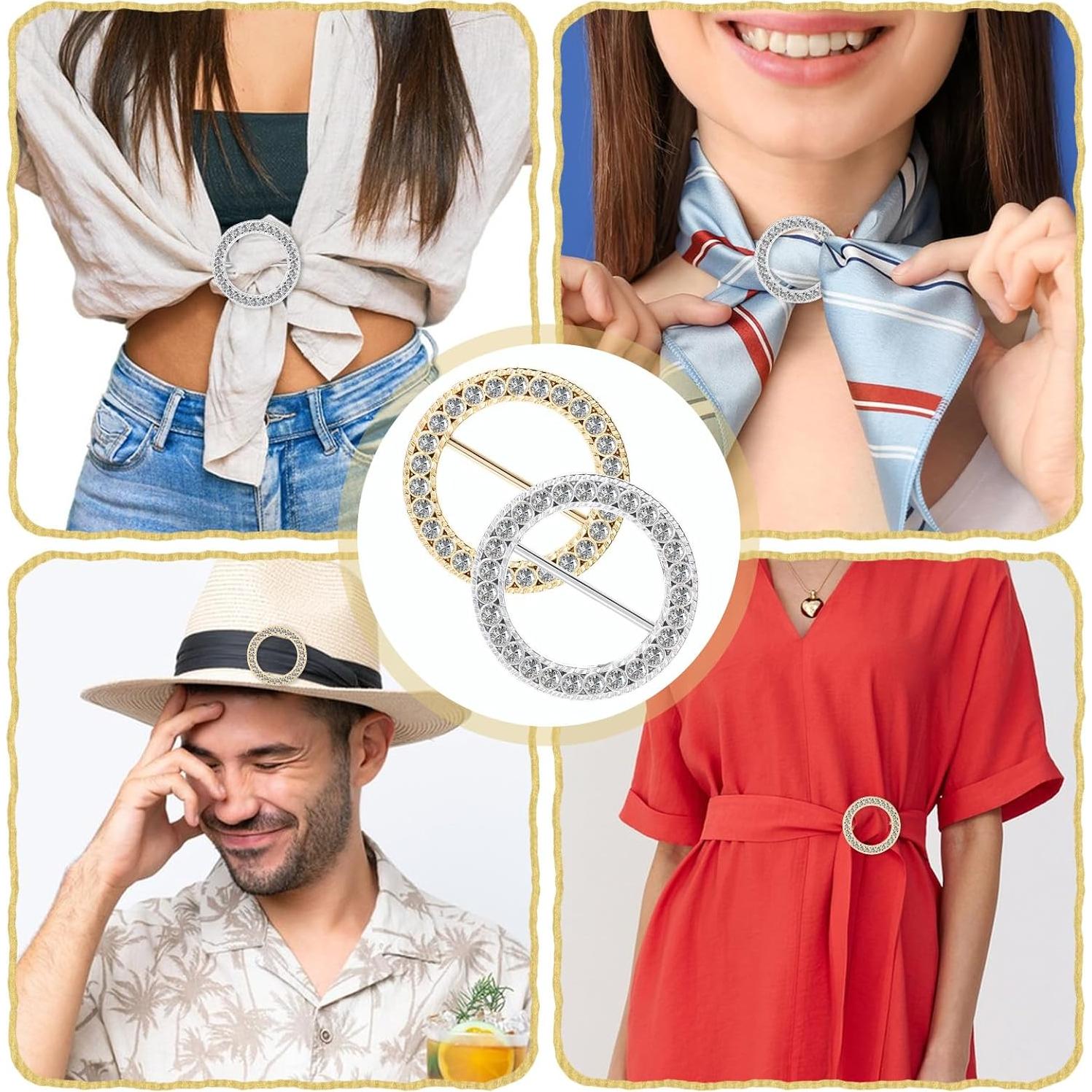 Clips de Camiseta con Strass KALIONE - 4 Piezas Decorativas