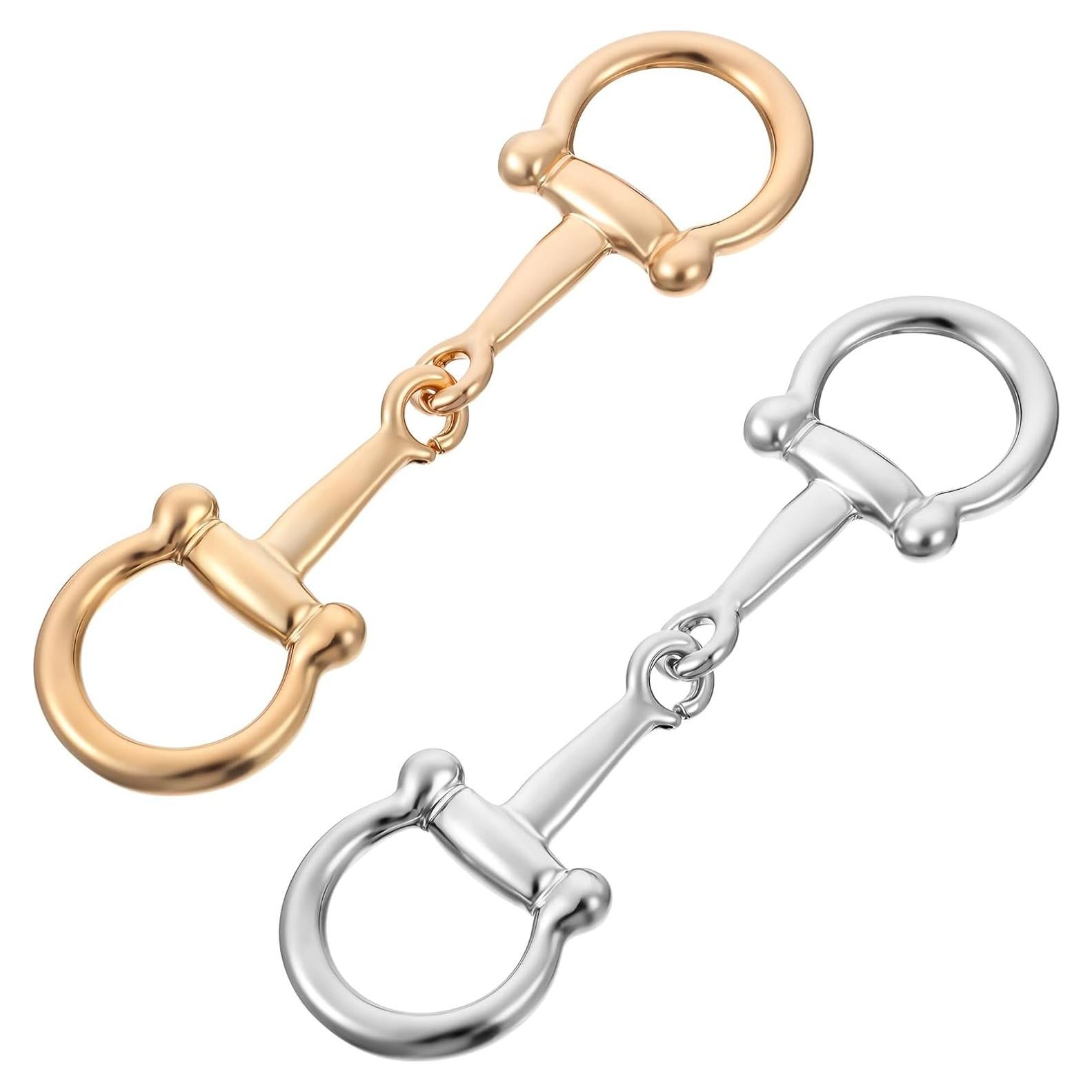 Clip de Bufanda de Metal Dorado y Plateado para Mujeres