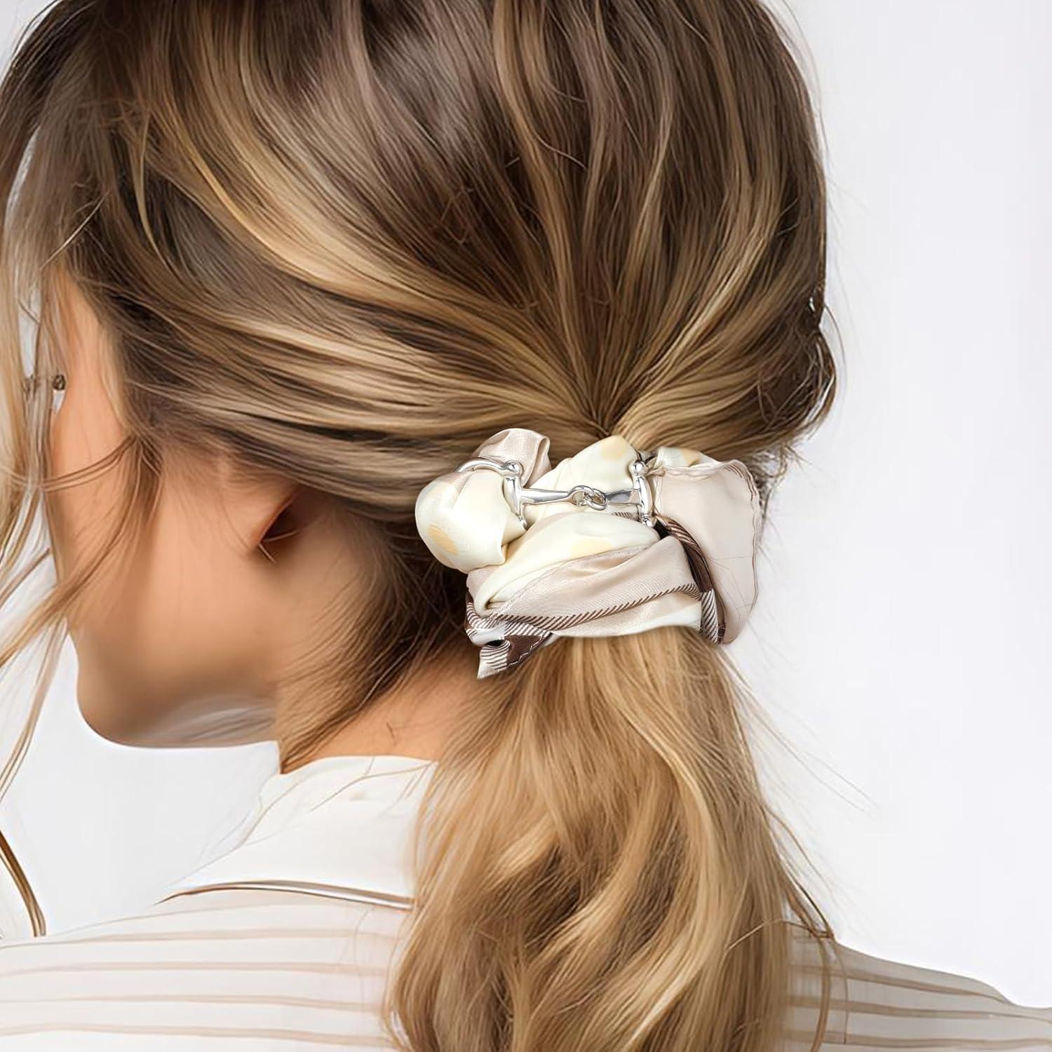 Clip de Bufanda de Metal Dorado y Plateado para Mujeres