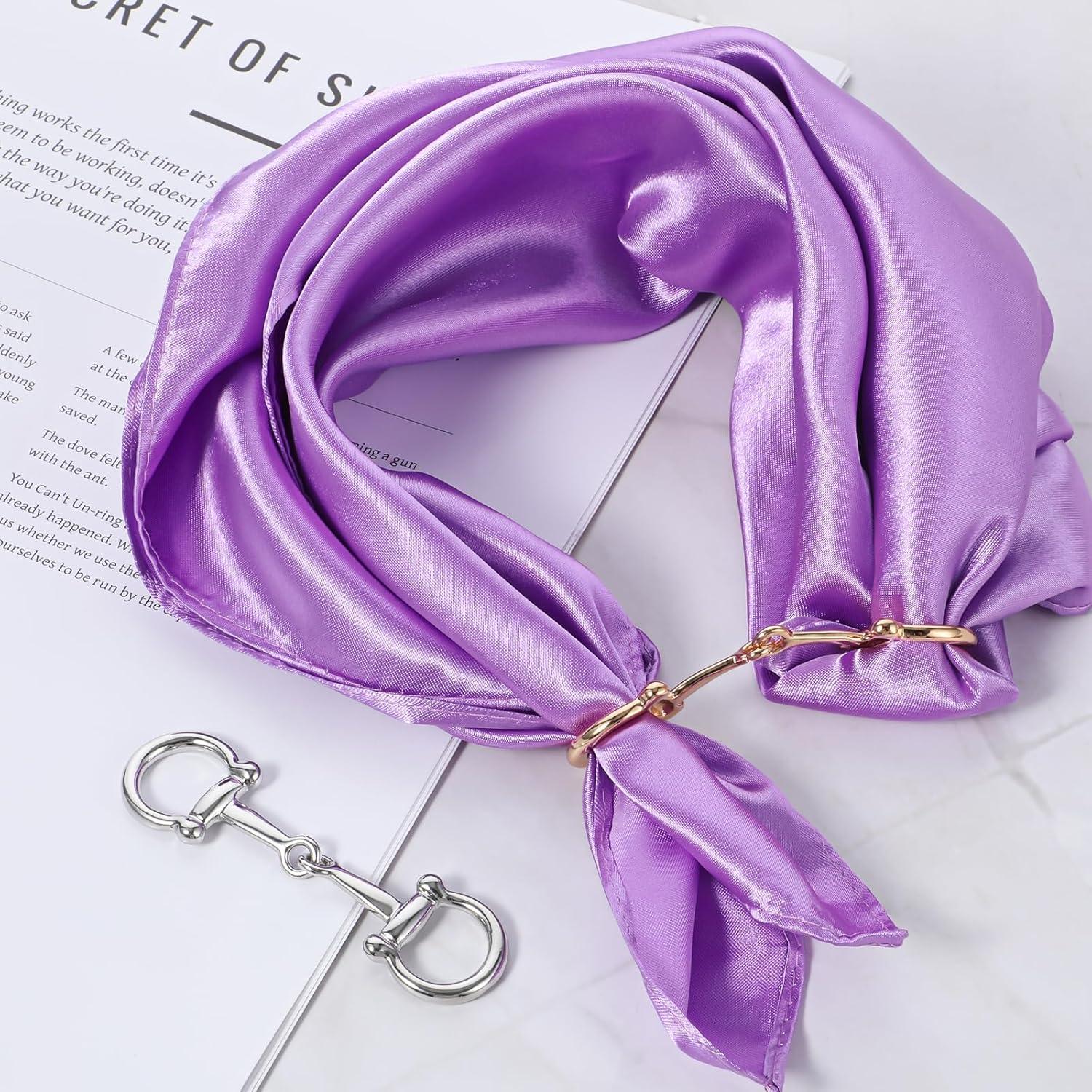 Clip de Bufanda de Metal Dorado y Plateado para Mujeres