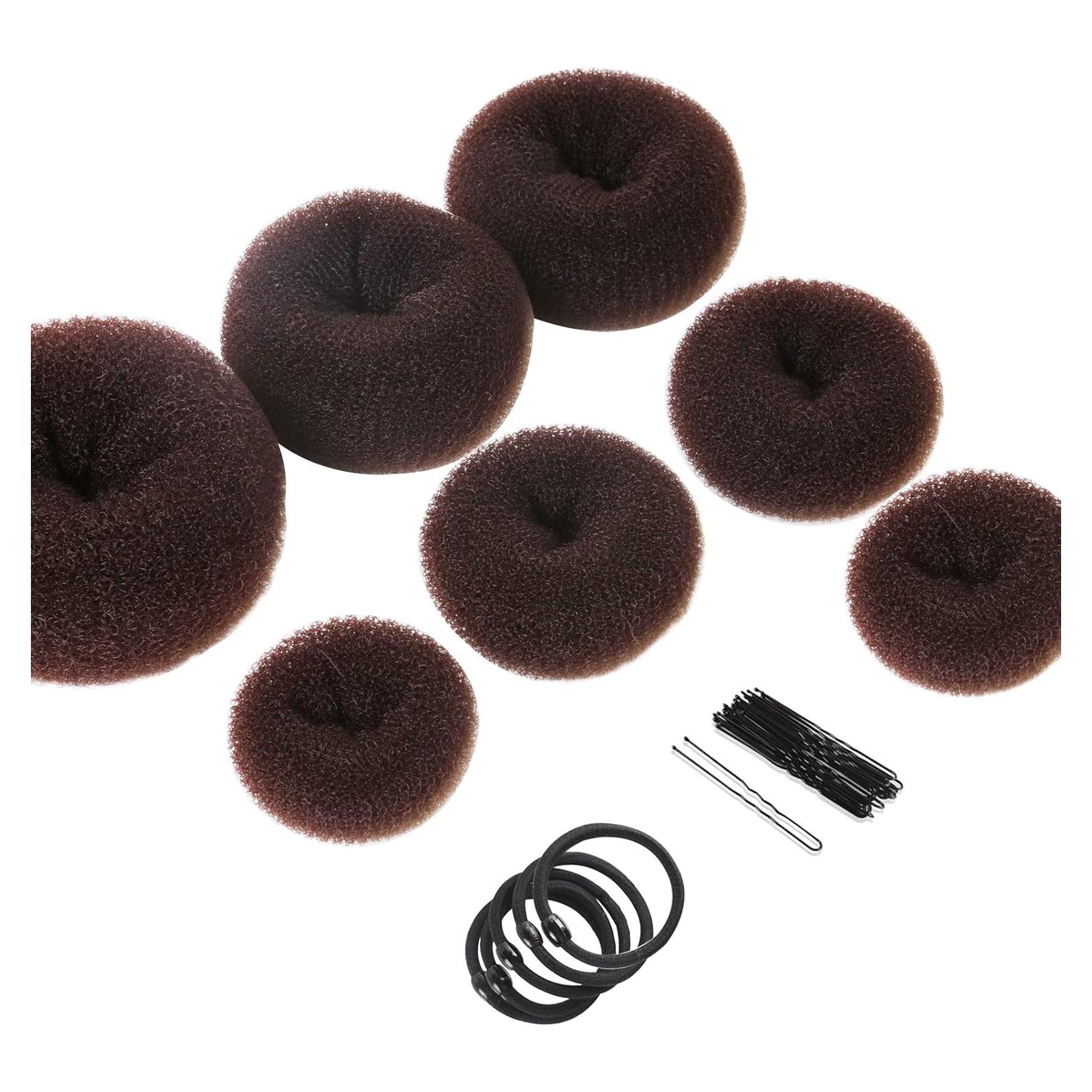 Conjunto Hacer Moño Donut Teenitor - 7 Piezas Marrón