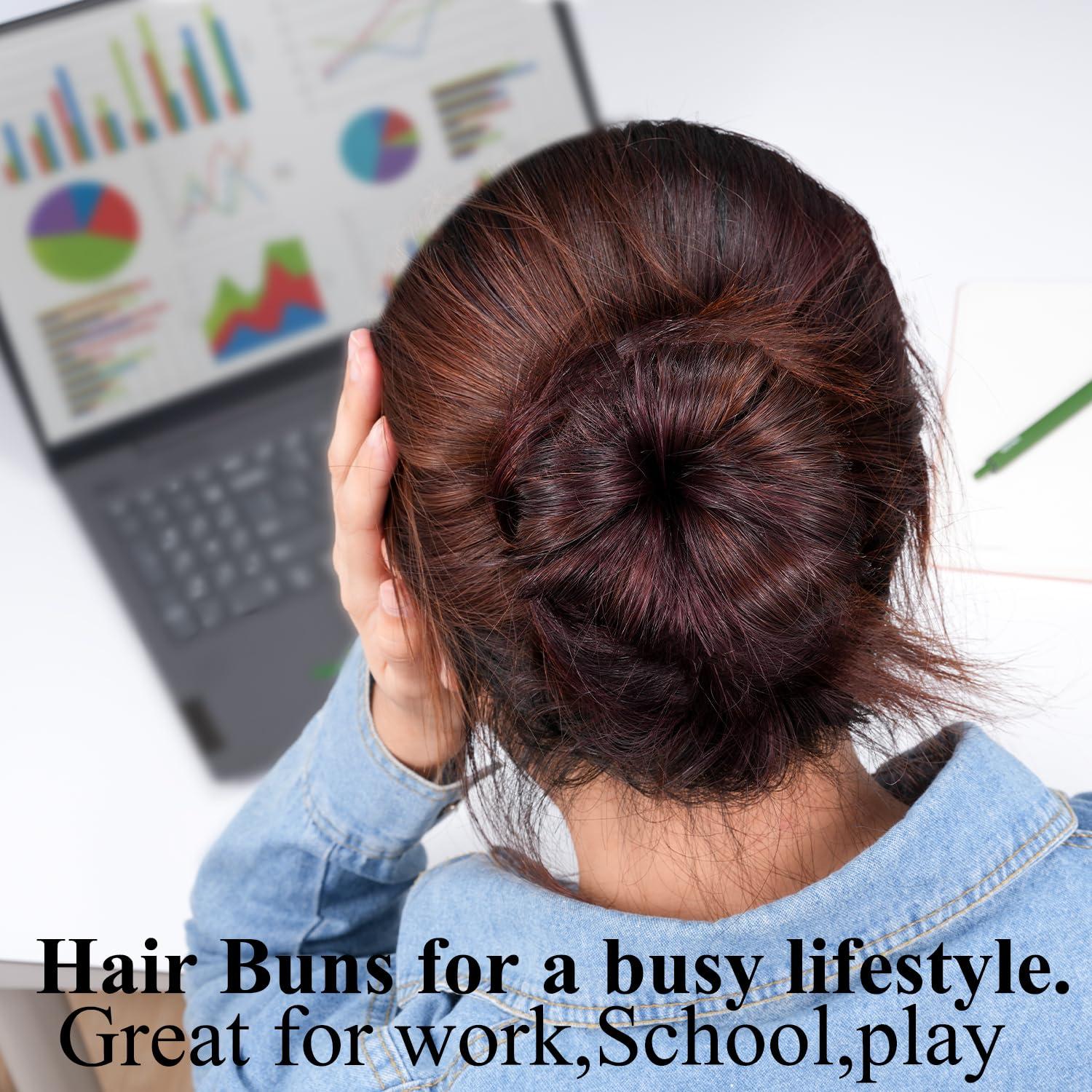 Hacedor de Moño Donut TsMADDTs 3PCS con 20 Horquillas Rubias