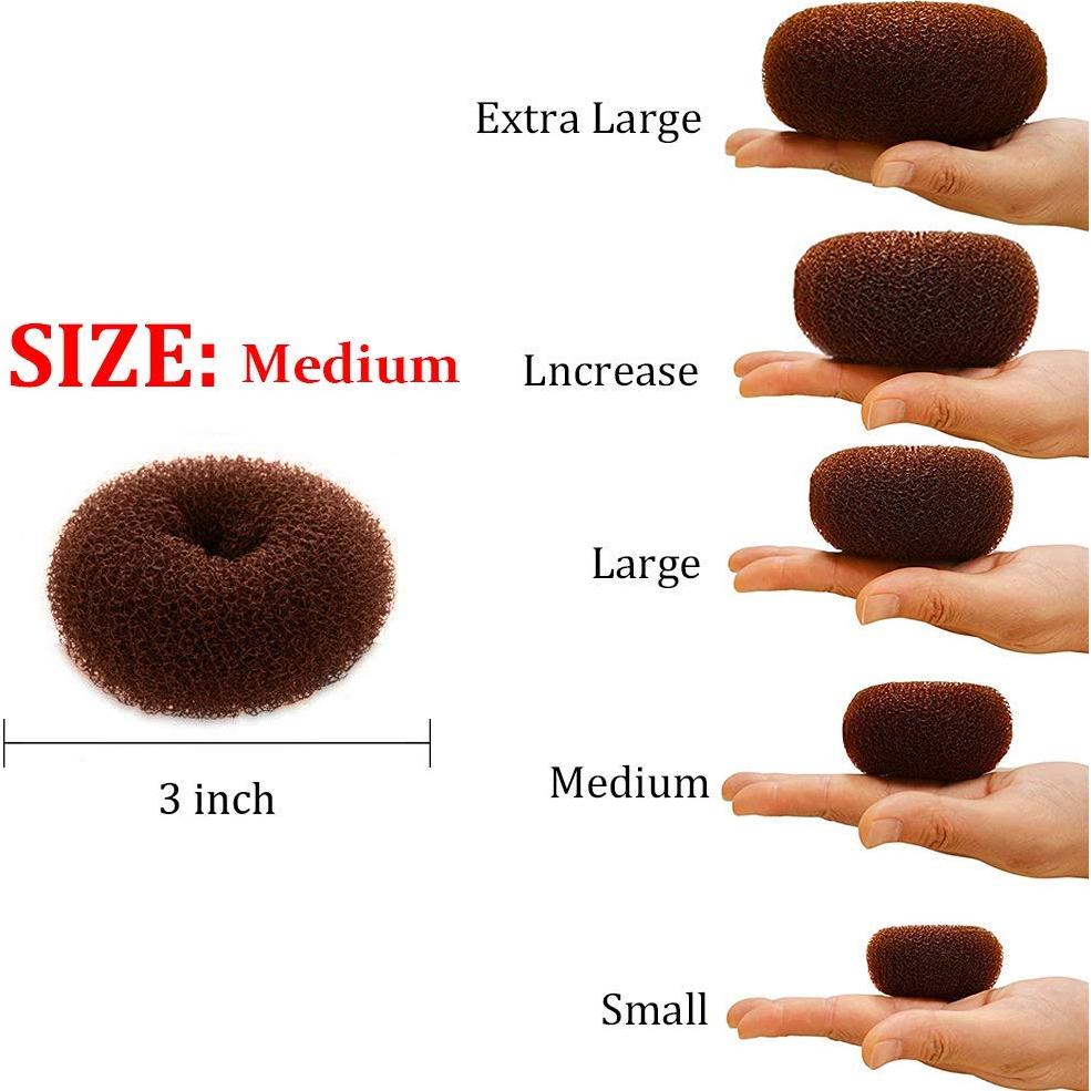 Juego de Anillos de Donut para Peinado de Cabello 7.62 cm - Kitjans