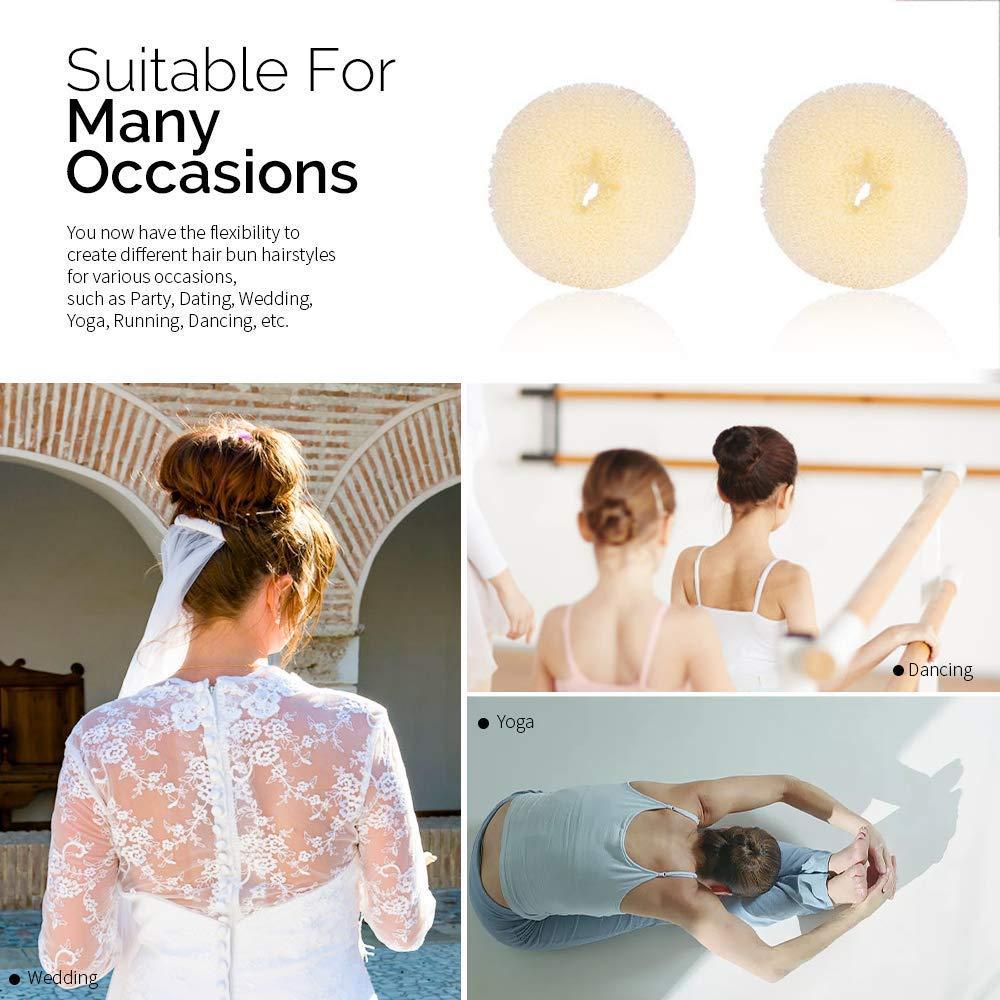 Juego de Anillos de Donut para Peinado de Cabello 7.62 cm - Kitjans