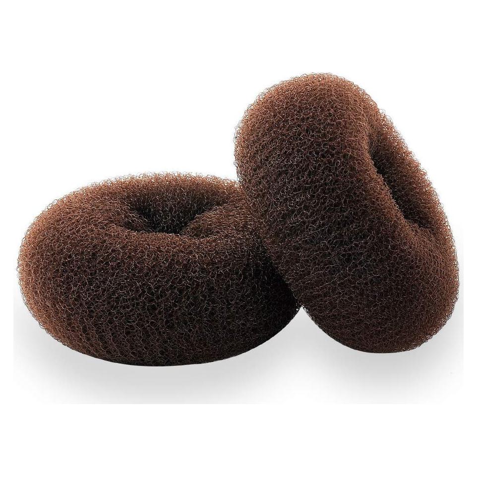 Hacedor de Moño Donut Mediano WACURRENTHYD - 2 Piezas Marrón