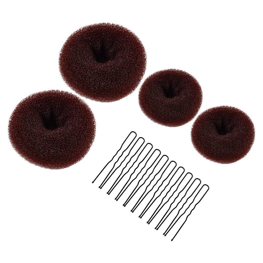 Hacedor de Moño MORGLES 4Pcs con 10 Horquillas Negras