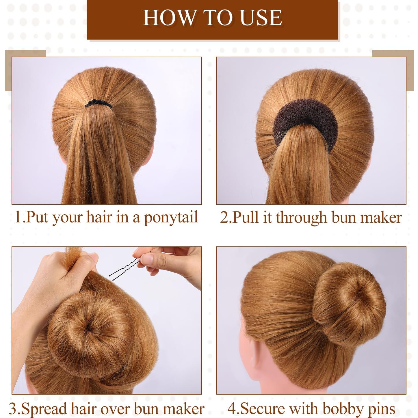 Hacedor de Moño MORGLES 4Pcs con 10 Horquillas Negras