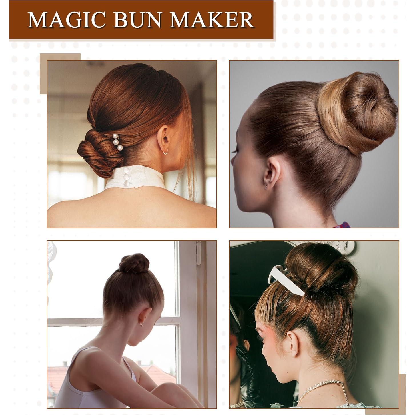 Hacedor de Moño MORGLES 4Pcs con 10 Horquillas Negras